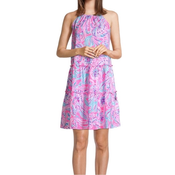 Lilly Pulitzer Dresses & Skirts - Lilly Pulitzer Evalyn Swing Dress SZ Small Prosecco Pink Don’t Be Jelly